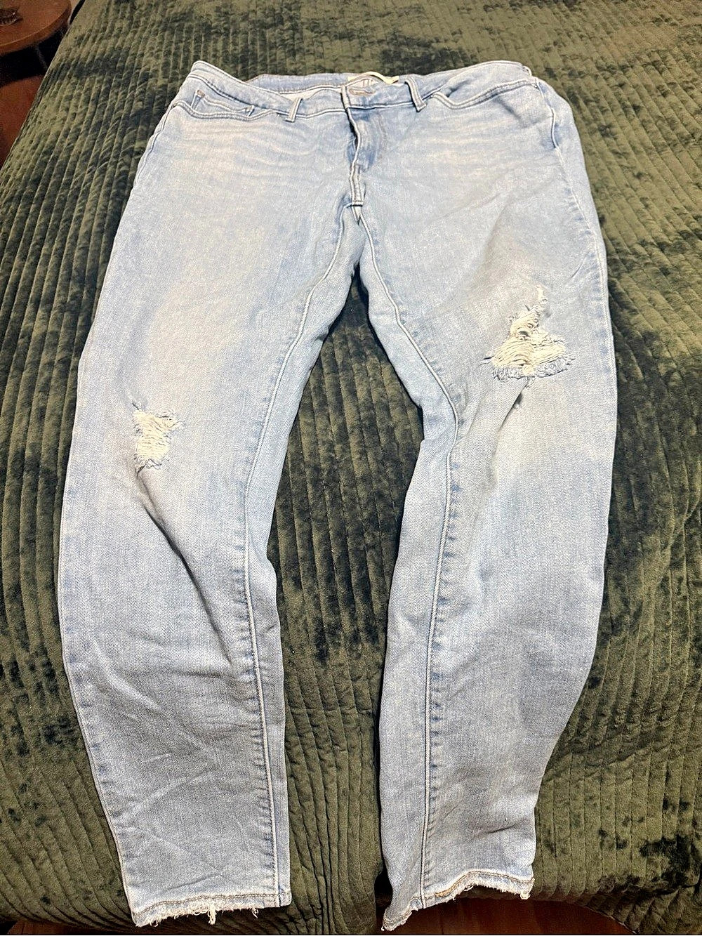 Levi's 711 Skinny Distressed Blue Jeans Waist 32